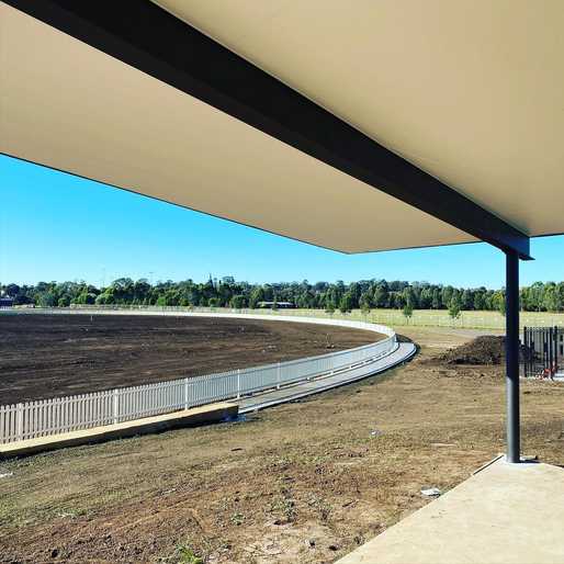 The final stage of construction for the Ferguson’s Land Cricket Facility.